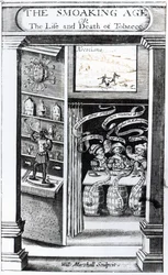 The Smoking Age or, The Life and Death of Tobacco, graverad av William Marshall, 1617